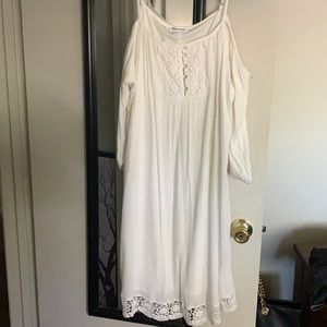 Maurices White cold shoulder dress